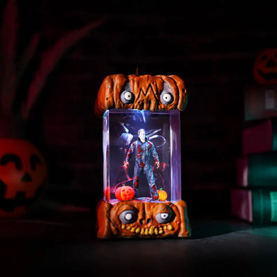 Halloween Horror Jason Voorhees Friday the 13th Pumpkin Epoxy Resin Lamp, Night Light, Wireless Lights