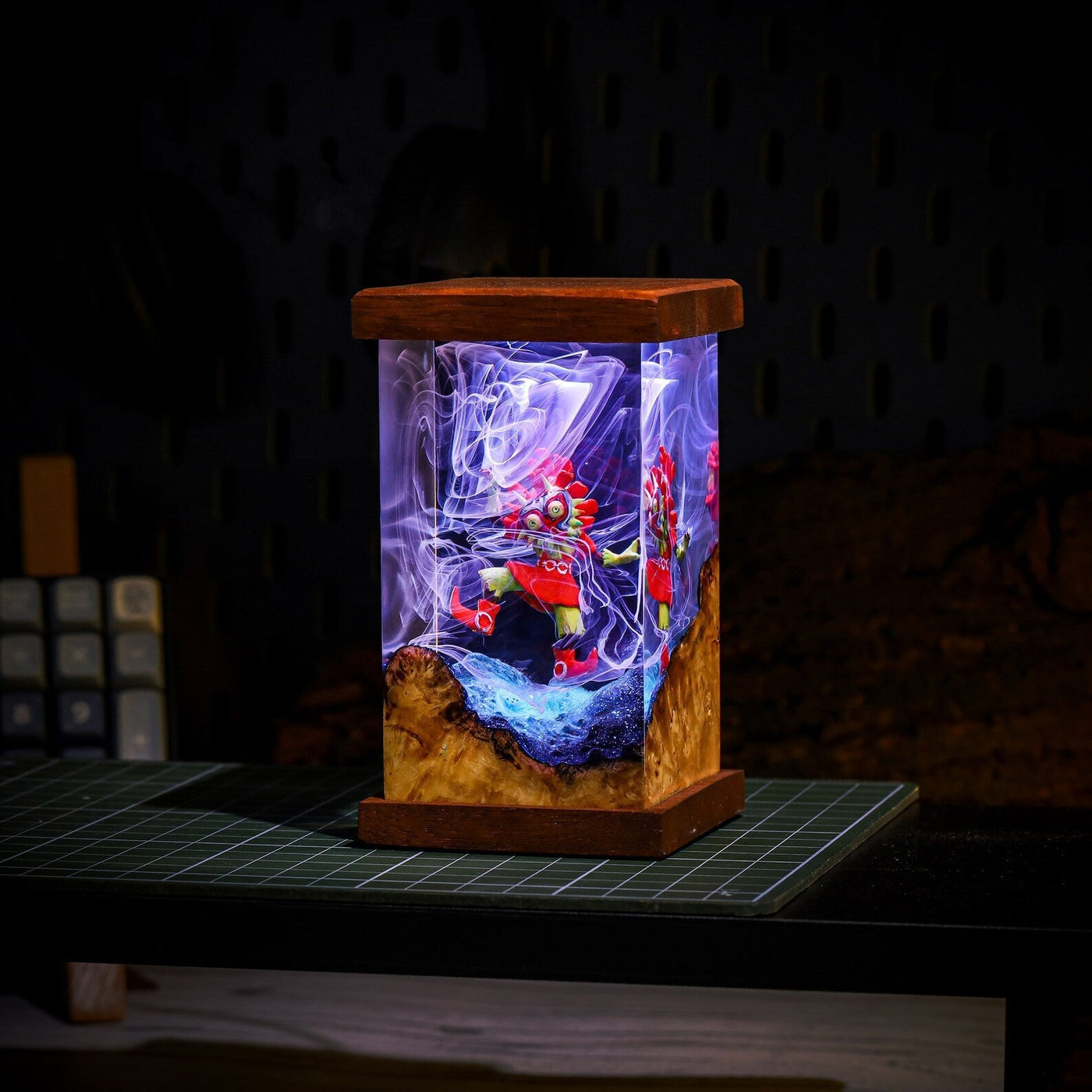 Zelda Skull Kid Epoxy Resin Lamp, Night Light