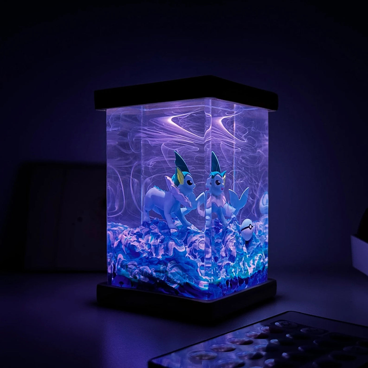 Pokemon Vaporeon Epoxy Resin Lamp, Night Light