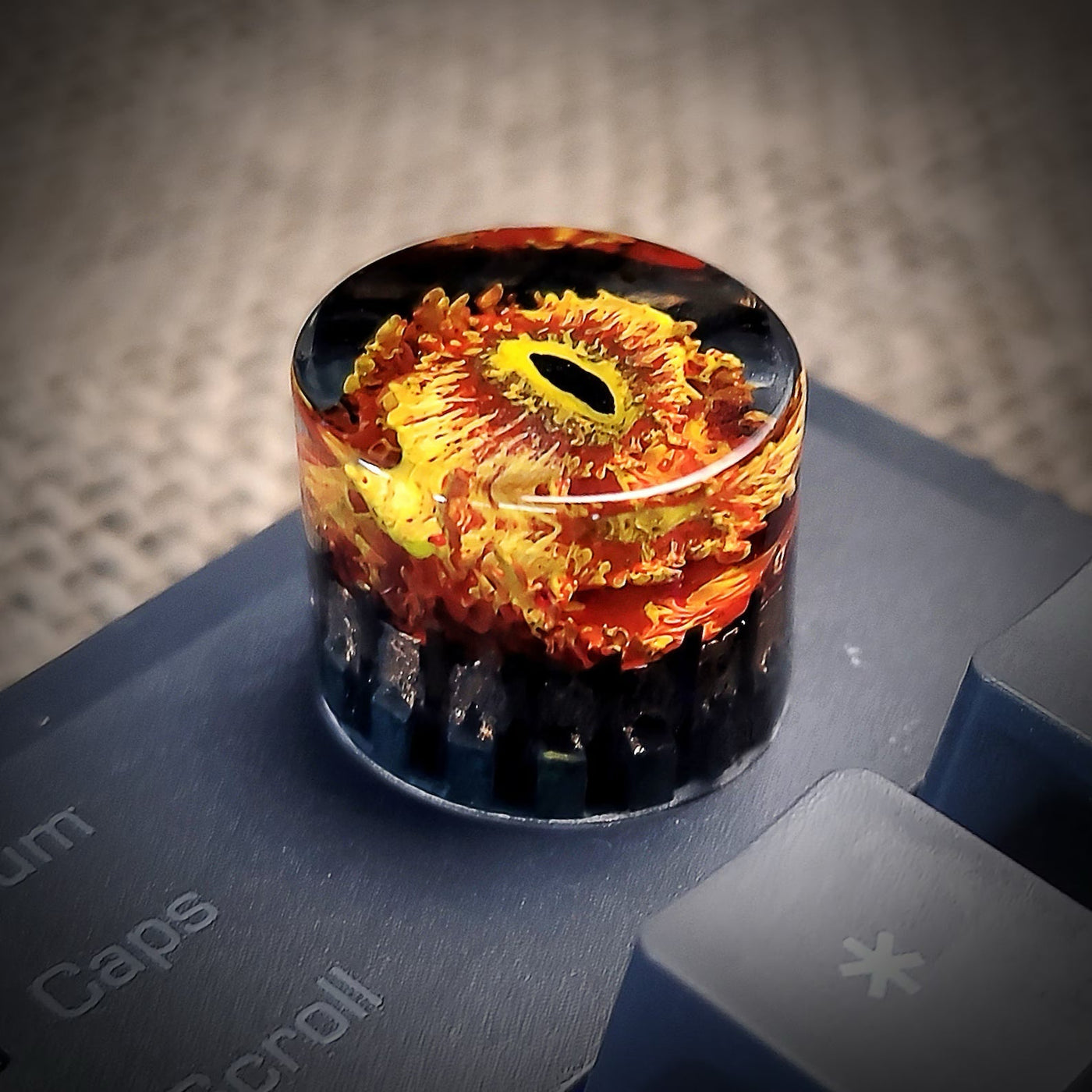 LOTR Lord Of Rings Eye of Sauron Dark Lord The One Ring Keyboard Knob Artisan Keycaps Epoxy Resin