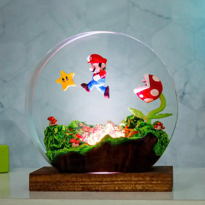 Super Mario Epoxy Resin Lamp, Night Light