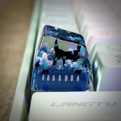 Pokemon Umbreon Artisan Keycaps Epoxy Resin