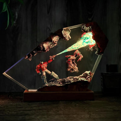 Transformer Optimus Prime Beam Attack Megatron Epoxy Resin Lamp, Night Light