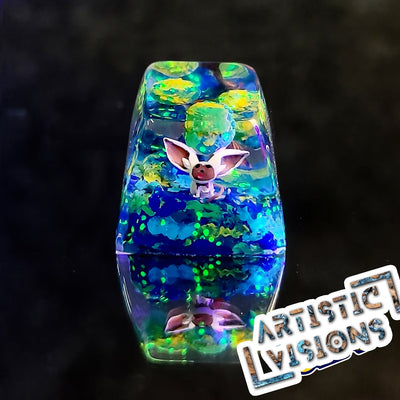 Avatar Airbender Appa Momo Artisan Keycaps Epoxy Resin