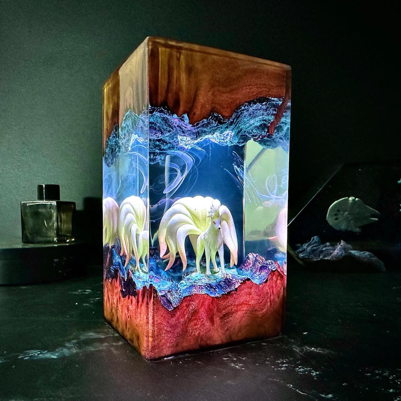 Pokemon Ninetales Epoxy Resin Lamp, Night Light