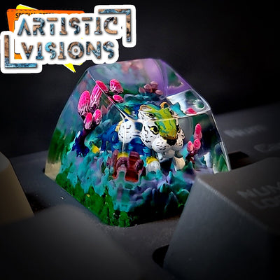 The Croods Chunky Artisan Keycaps Epoxy Resin