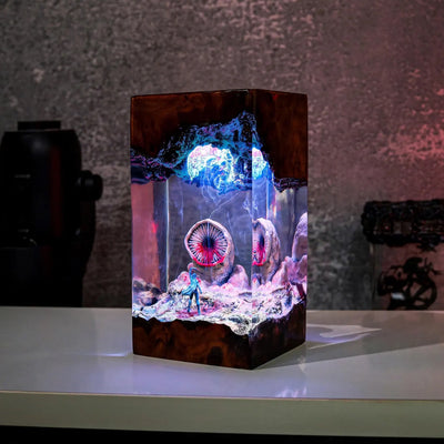 Dune 2 Paul Atreides Sandworm Epoxy Resin Lamp, Night Light