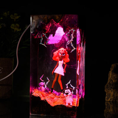 Courage the Cowardly Dog Epoxy Resin Lamp, Night Light