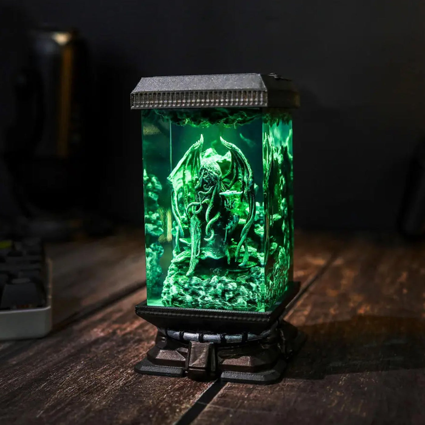 Cthulhu Monster Diorama Epoxy Resin Lamp, Night Light, Wireless Lights