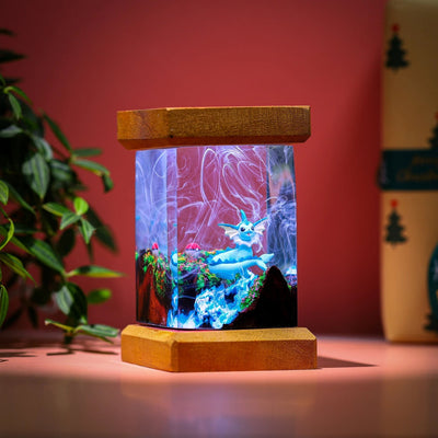 Pokemon Vaporeon Epoxy Resin Lamp, Night Light