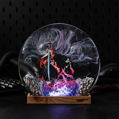 Bleach Kurosaki Ichigo Kuchiki Byakuya Epoxy Resin Lamp, Night Light