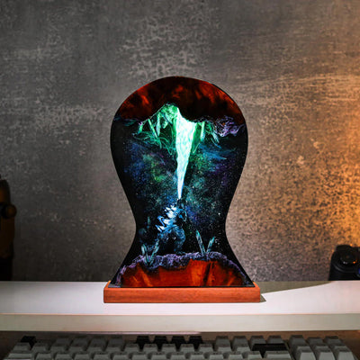 Godzilla Headphone Stand Epoxy Resin Lamp, Night Light