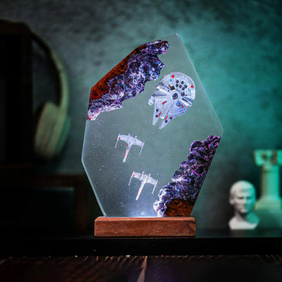 Star Wars Millennium Falcon X-Wing Epoxy Resin Lamp, Night Light