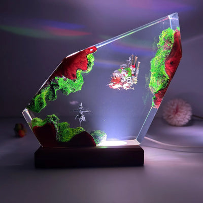 Howl's Moving Castle Epoxy Resin Lamp, Night Light