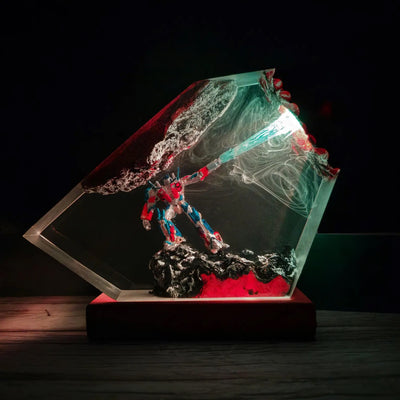 Transformer Optimus Prime Beam Attack Epoxy Resin Lamp, Night Light