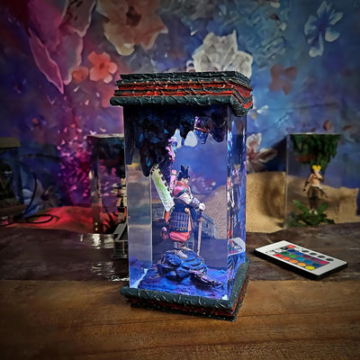 Dragon Ball Goku Shogun Epoxy Resin Lamp, Night Light, Wireless Lights