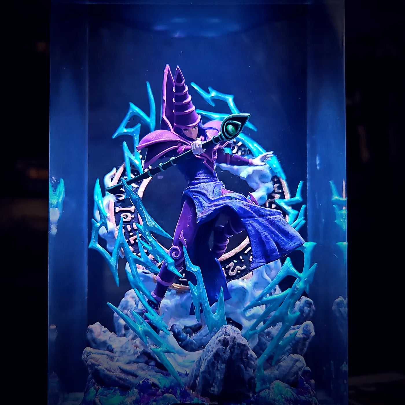 Yu Gi Oh Dark Magician Epoxy Resin Lamp, Night Light, Wireless Lights