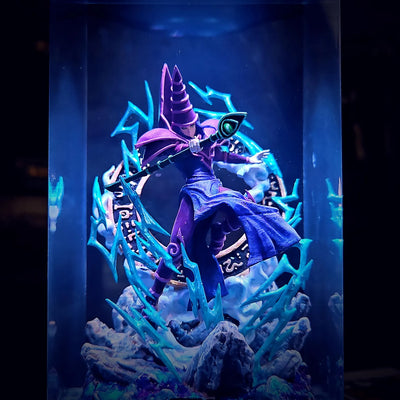 Yu Gi Oh Dark Magician Epoxy Resin Lamp, Night Light, Wireless Lights