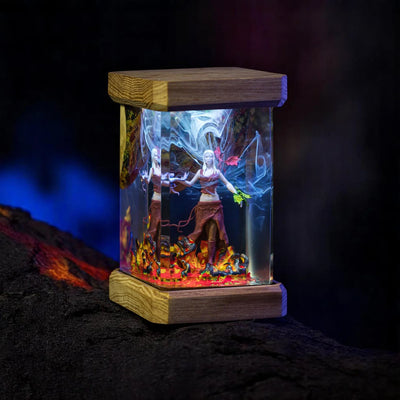 Game of Thrones Daenerys Targaryen Mother of Dragons Epoxy Resin Lamp, Night Light