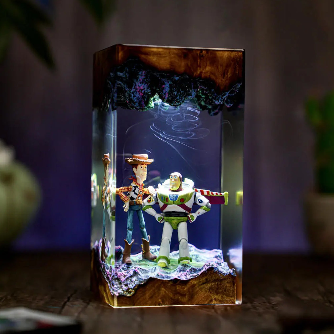 Toy Story Buzz Lightyear Woody Epoxy Resin Lamp, Night Light