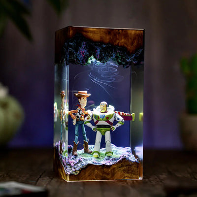 Toy Story Buzz Lightyear Woody Epoxy Resin Lamp, Night Light