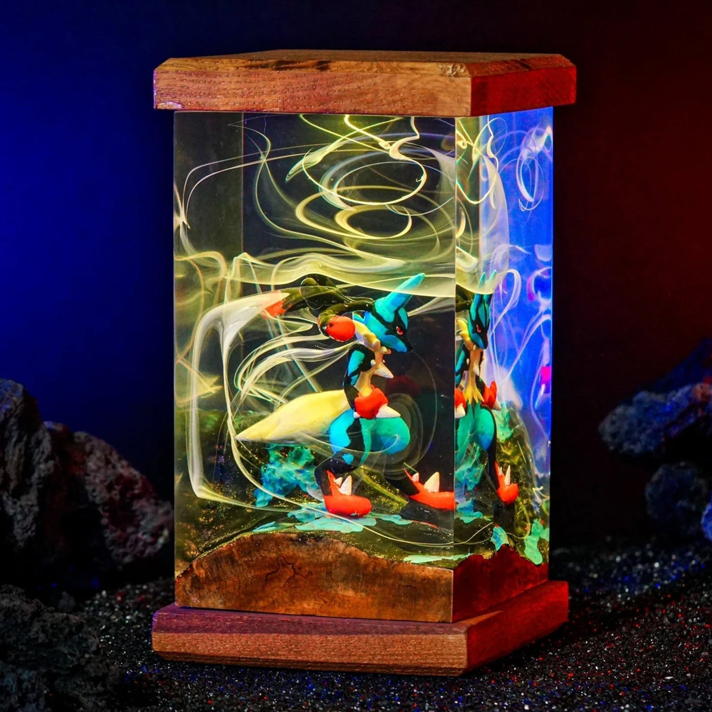 Pokemon Lucario Epoxy Resin Lamp, Night Light