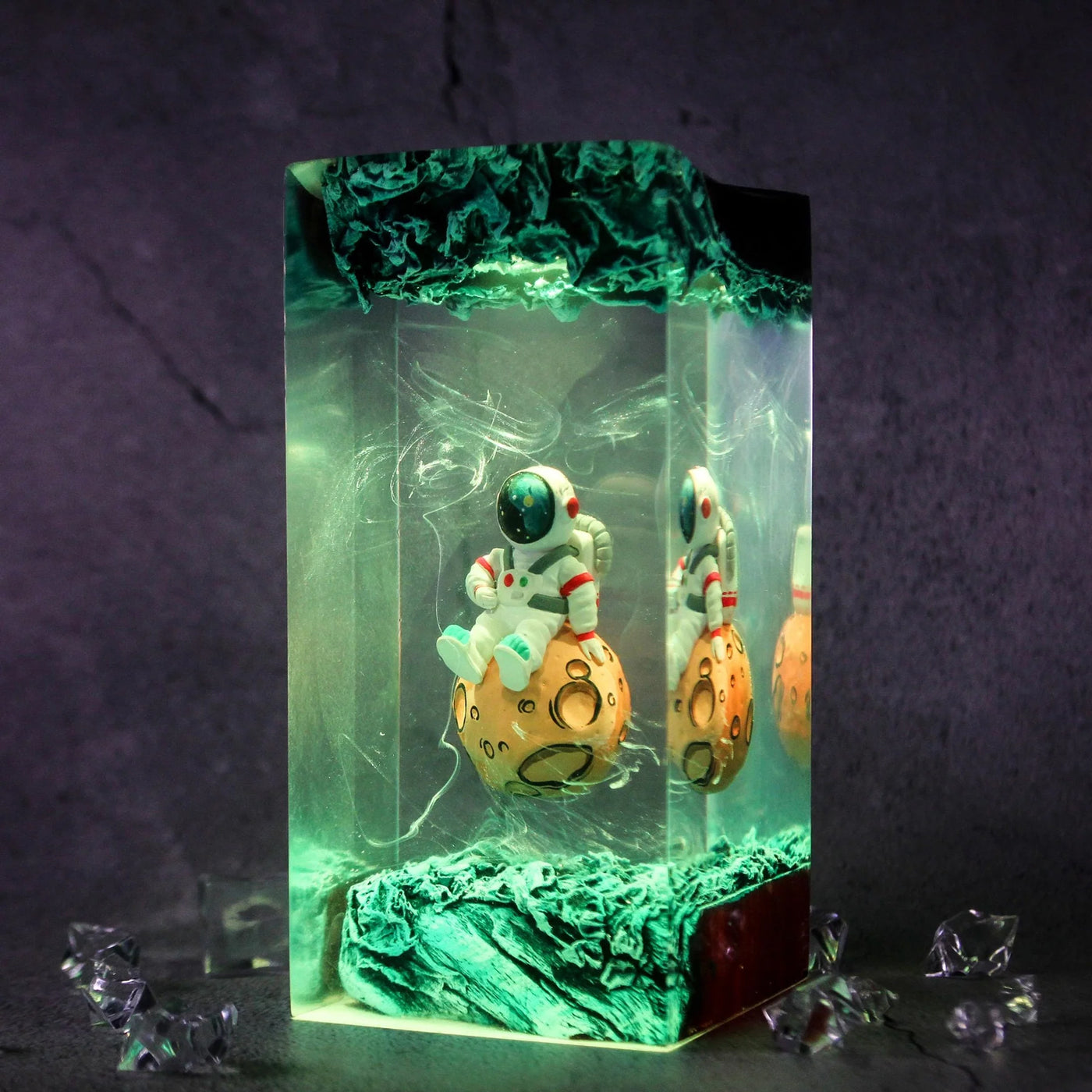 Astronauts Cute Galaxy Epoxy Resin Lamp, Night Light
