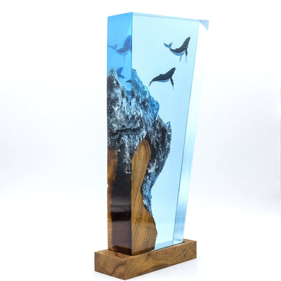 Humpback Whales - High Quality Epoxy Resin Lamp