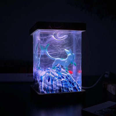 Pokemon Glaceon Epoxy Resin Lamp, Night Light