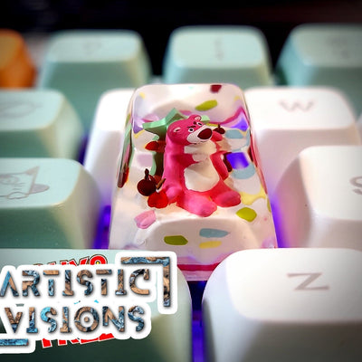 Toy Story Lotso Huggin Bear Artisan Keycaps Epoxy Resin