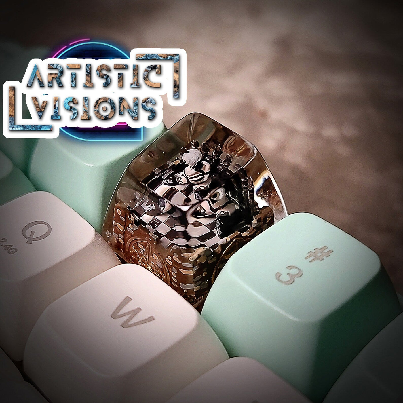 2B Nier Automata Artisan Keycaps Epoxy Resin