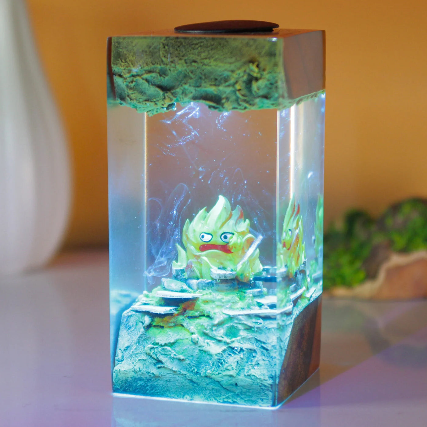 Howl’s Moving Castle Calcifer Epoxy Resin Lamp, Night Light