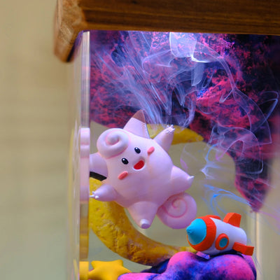 Pokemon Clefairy Epoxy Resin Lamp, Night Light