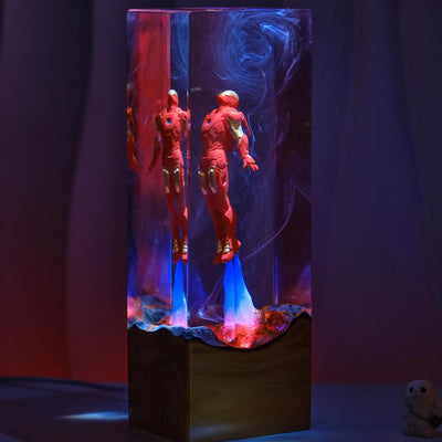 Marvel MCU Iron Man Flying Epoxy Resin Lamp, Night Light