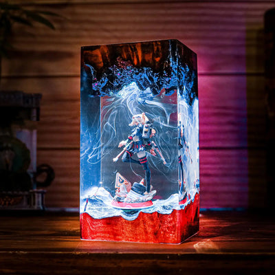 Zenless Zone Zero Burnice White Epoxy Resin Lamp, Night Light