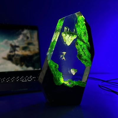 Zelda Link and Sky Islands Epoxy Resin Lamp, Night Light