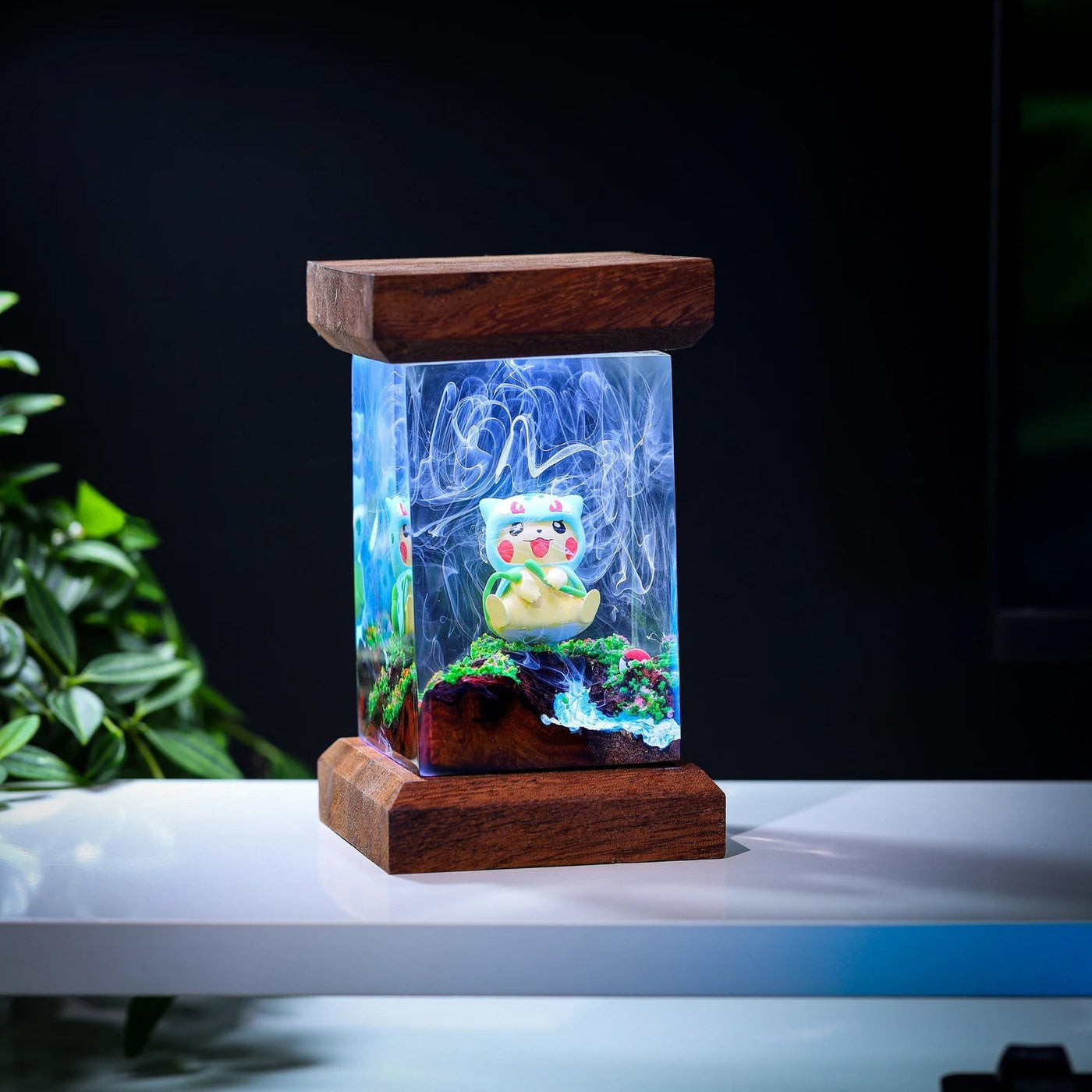 Pokemon Pikachu x Bulbasaur Epoxy Resin Lamp, Night Light