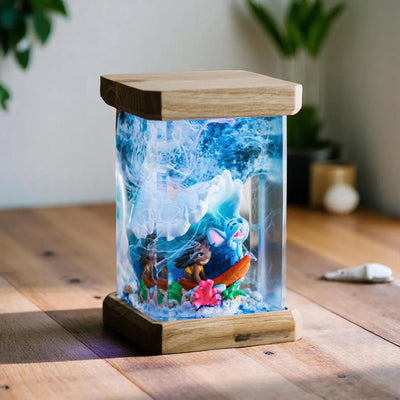 Lilo Stitch Epoxy Resin Lamp, Night Light
