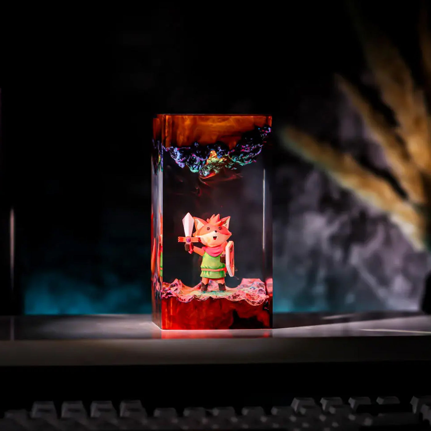 Fox TUNIC Epoxy Resin Lamp, Night Light