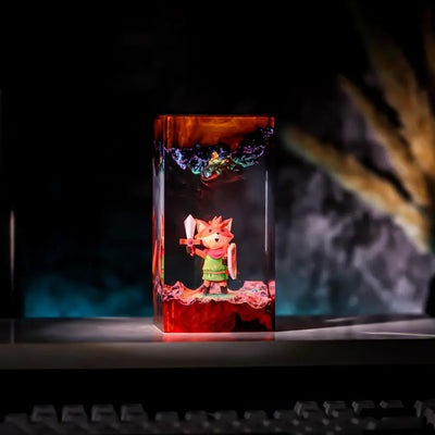 Fox TUNIC Epoxy Resin Lamp, Night Light