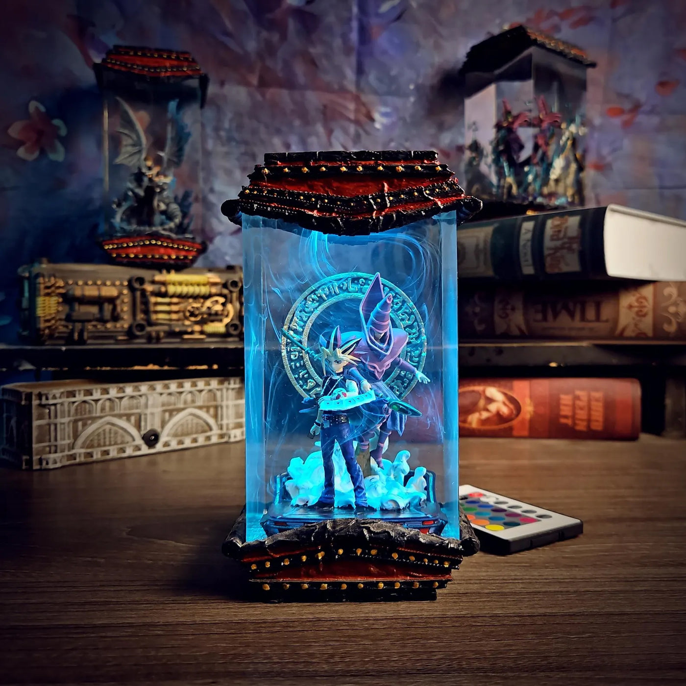 Yu Gi Oh Yugi Mutou Dark Magician Epoxy Resin Lamp, Night Light, Wireless Lights
