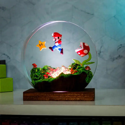 Super Mario Epoxy Resin Lamp, Night Light