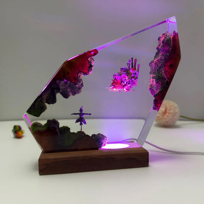 Howl's Moving Castle Epoxy Resin Lamp, Night Light