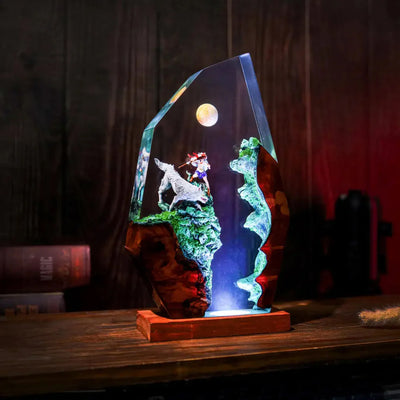 Princess Mononoke Hime Studio Ghibli Epoxy Resin Lamp, Night Light