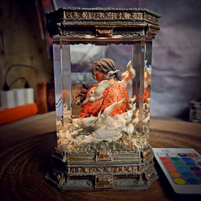 Attack On Titan Eren Yeager Jaeger Diorama Epoxy Resin Lamp, Night Light, Wireless Lights