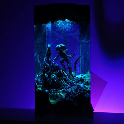 Xenomorph Alien Sci-Fi Epoxy Resin Lamp, Night Light