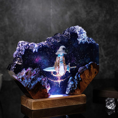 Ranni The Witch Elden Ring Galaxy Epoxy Resin Lamp, Night Light