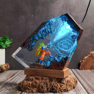 Dragon Ball Goku Super Saiyan Epoxy Resin Lamp, Night Light