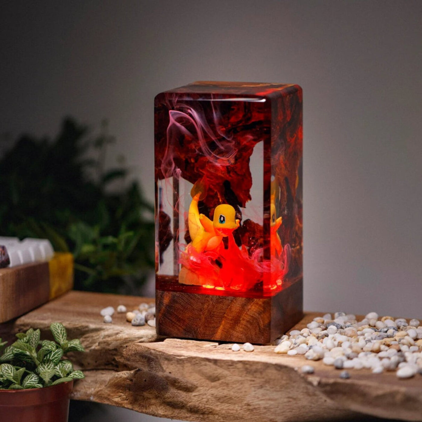 Pokemon Charmander Epoxy Resin Lamp, Night Light