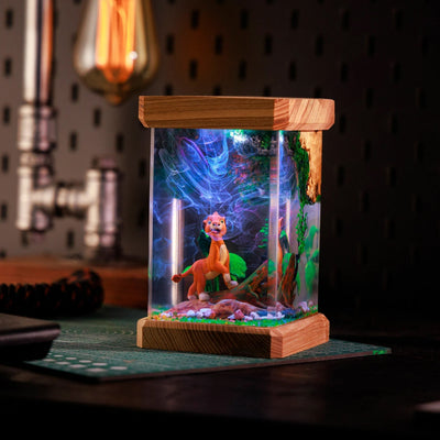 Lion King Epoxy Resin Lamp, Night Light